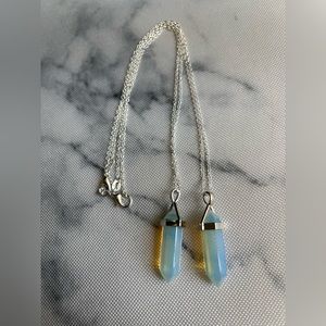 Opalite healing crystal matching friendship necklaces